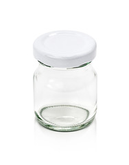 blank packaging clear glass bottle with white cap