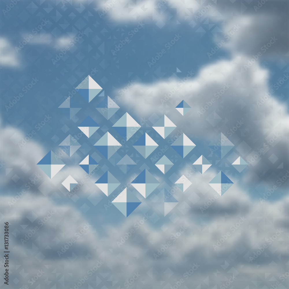 Poster blue color pattern with rhombuses, abstract design geometrical vector background. simple modern styl