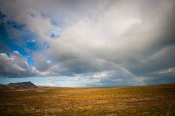 Naklejka na ściany i meble Rainbow in Iceland