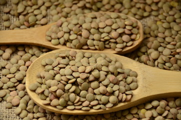 Tahta kaşıkta Mercimek