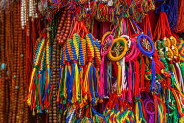 Fototapeta premium Colorful nepalese keyrings