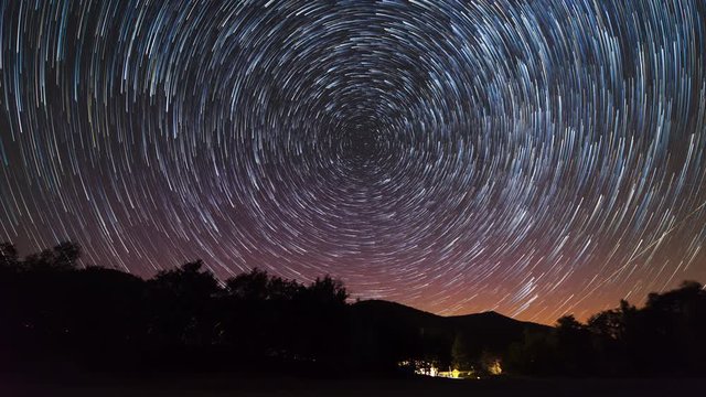 Star Trails from Adirondack Mountains