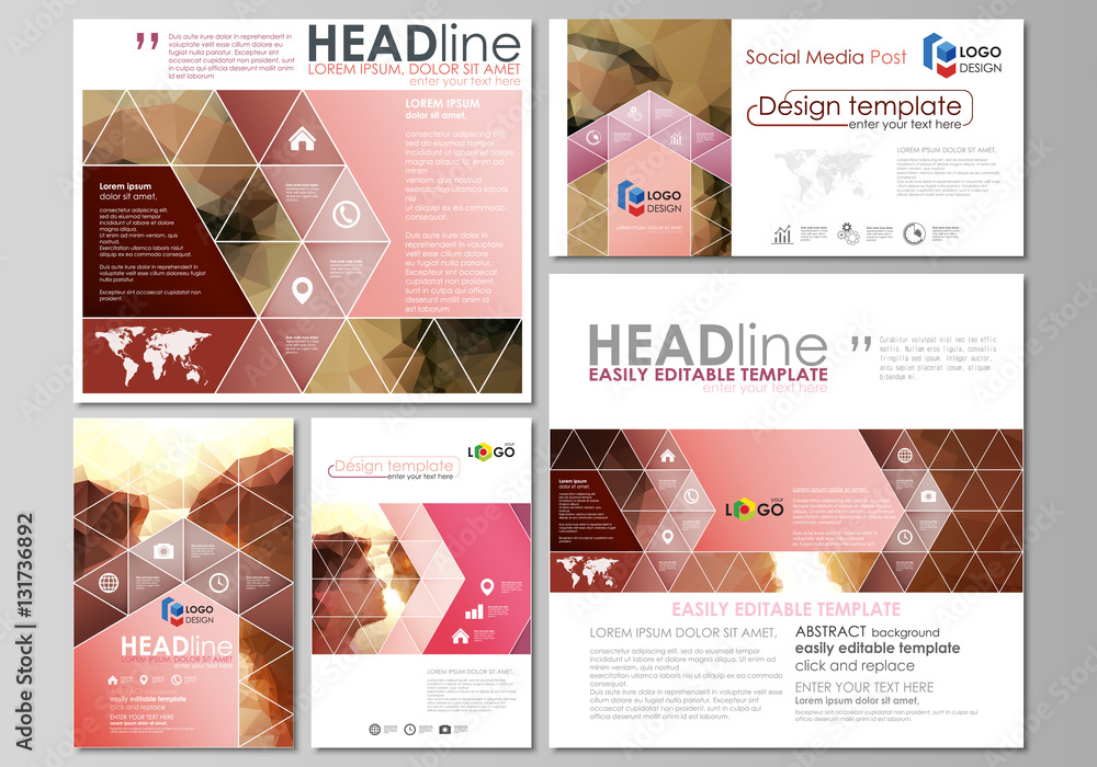 Poster blog graphic business templates. page website design template, abstract vector layout. romantic coup