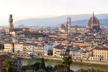 Fototapeta na wymiar Panorama di Firenze dal Piazzale Michelangelo