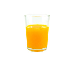 Orange juice isolation white background