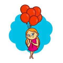 Girl with Balloons