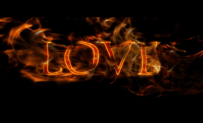Fototapeta premium love fire