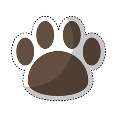 mascot footprint isolated icon vector illustration design