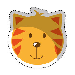 cat head mascot isolated icon vector illustration design
