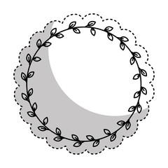 elegant circular frame icon vector illustration design
