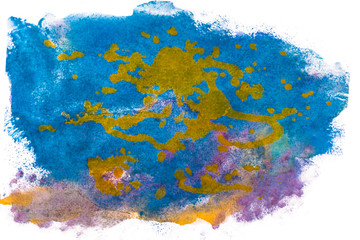 handmade colorful watercolor abstract blot