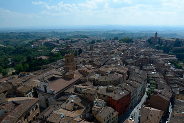Obraz premium Aerial view of Siena city in Tuscany, Italy.