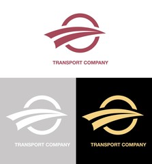 vector illustration with set of transport company logo