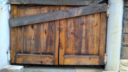 Wooden saloon door