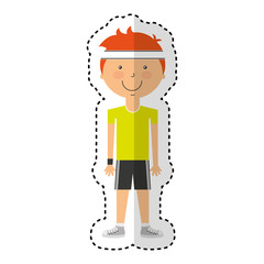 athlete avatar character icon vector illustration design