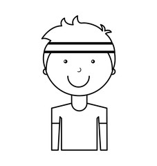 athlete avatar character icon vector illustration design