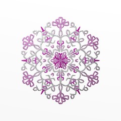 Pink and silver mandala
