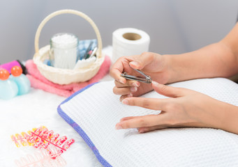 Obraz na płótnie Canvas Close up of nail cutter