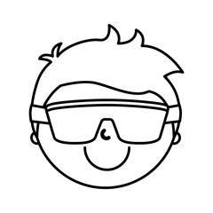 athlete avatar character icon vector illustration design