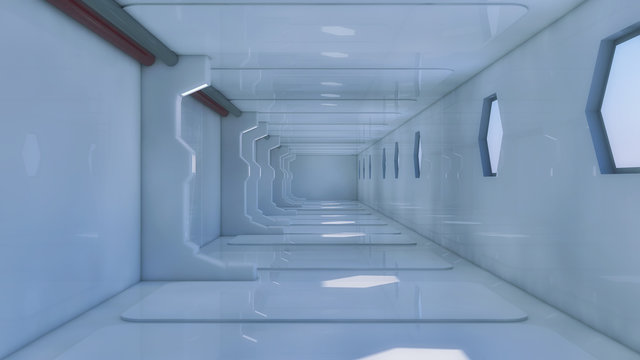 Futuristic interior architecture