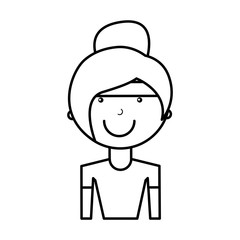 woman athlete avatar character vector illustration design