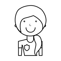 woman athlete avatar character vector illustration design