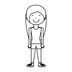 woman athlete avatar character vector illustration design