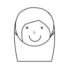 young woman avatar character vector illustration design