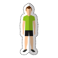 athlete avatar character icon vector illustration design
