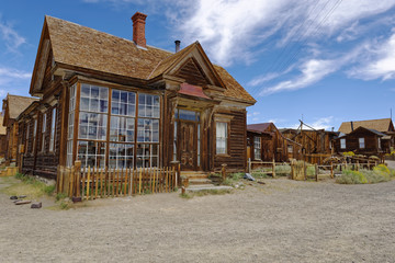 Fototapeta na wymiar Former residence of a leading citizen in the 19th Century gold mining ghost town of Bodie, California, a State Historic Park