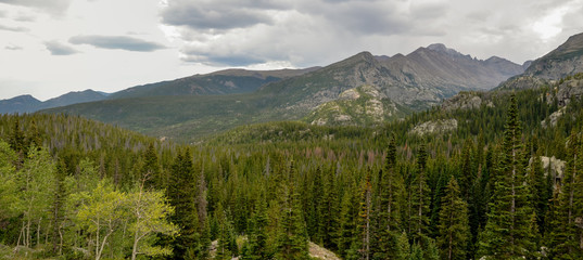 panoramic view of Tyndall gorge meeting Glacier Gorge
Rocky Mountain National Park, Estes Park, Colorado, United States