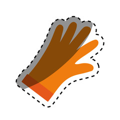 Obraz premium Industrial glove isolated icon vector illustration graphic design
