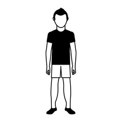 athlete avatar character icon vector illustration design