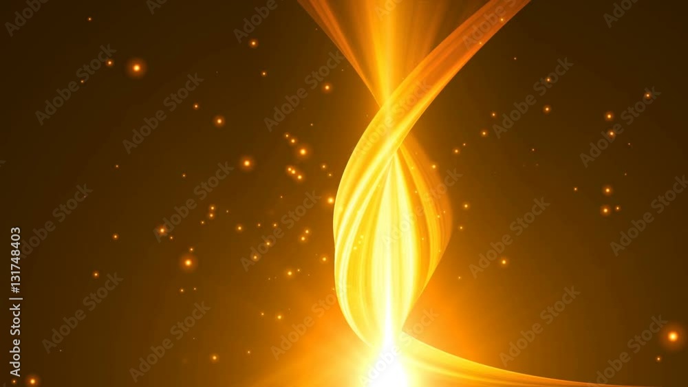 Poster waving string and particles. colorful abstract background