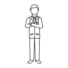 Fototapeta premium businessman avatar isolated icon vector illustration design