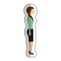 businesswoman avatar isolated icon vector illustration design