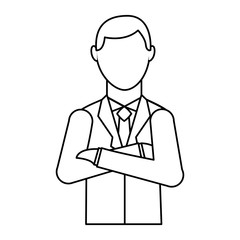 businessman avatar isolated icon vector illustration design