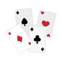 Casino cards game concept icon vector illustration graphic design