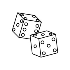 Casino game dices icon vector illustration graphic design