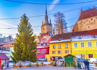 Sighisoara christmas market, Transylvania, Romania