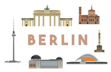 Berlin Landmarks Skyline