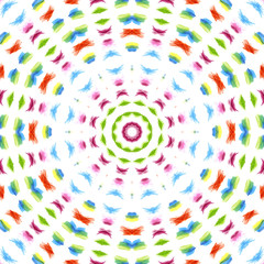 Abstract color pattern on white