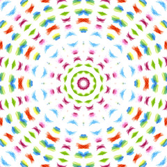 Abstract color pattern on white