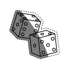 Casino game dices icon vector illustration graphic design