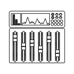 audio console professional icon vector illustration design
