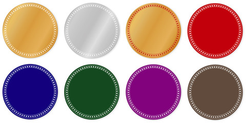 different colored simple rióund stickers