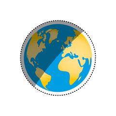 Isolated world earth icon vector illustration graphic design