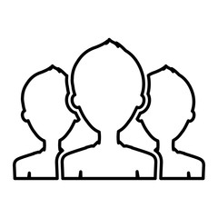 teamwork people silhouette icon vector illustration design