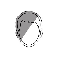 Man head faceless icon vector illustration graphic design