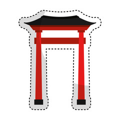 japanese portal isolated icon vector illustration design